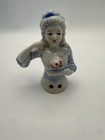 Antique Victorian Half Doll Porcelain Pin Cushion Figurine