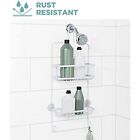 Zenna Home Shower Showerhead Caddy  2 Shelves And Towel Bar  White