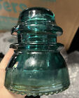 Vintage Teal Aqua Blue Hemingray 42 Glass Insulator - Railroad  Telephone
