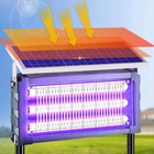 Solar Bug Zapper Outdoor Mosquito Zapper 4500v Waterproof Rechargeable Fly Zappe