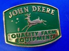 John Deere Quality Farm Equipment Leaping Deer Classic Logo Promo Belt Buckle