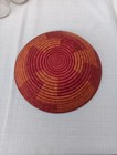 Native African Tribal Coil Basket Hand Woven Boho Natural 11 5    Earthy Wall Art