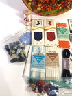 Lot Of Vintage Sewing Notions Rick Rack Thread Snaps Needles Buttons In Vtg Tin