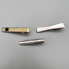 Vtg Tie Bar Tie Clip Gold  Silver Tone Men s Business Casual   Collar Pin 4 Pc