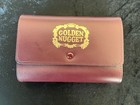 Vintage 80s Golden Nugget Playing Cards In Leather Pouch   Sealed Mint 