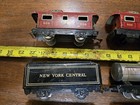 Antique Lot Of 11   Marx   O Gauge Tin Train Cars Includes The Wrecker