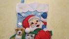 Christmas Stocking Felt Hand Stitched Design Works Santa s Toy Bag Finished