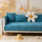 Plush Quilted Sofa Slipcover Sectional Couch Cover Anti Scratch For Pets Kids