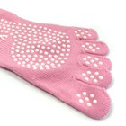 Wrapables Full Five Toe Non-slip Yoga Pilates Socks With Grips Set Of 3