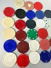 Lot Of 38 Vintage Various Brands Styles Poker Chips