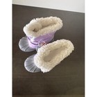 Cat   Jack Toddler Girls Purple Grey Faux Fur Trim Snow Boots Size 8c Nwt