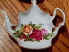 Vintage 1962 Royal Albert Ltd Old Country Roses Tea Bag Holders Set Of 4 