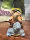 Stacked Turtles Porcelain Hinged Trinket Box W  Baby Turtle Trinket