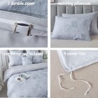  Vintage Floral Duvet Cover Set King cal King Size King california King Grey