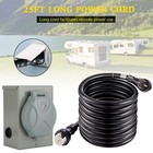 50a Generator Cord 25ft power Inlet Box Waterproof Combo Kit Rv Extension Cord