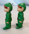 Vintage Ceramic Pixie Elf Ceramic Ornaments Set Of 2