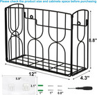 Kitchen Wrap Organizer Rack Wall Mount  Cabinet Door Storage Basket  Sturdy Meta