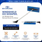 18  Telescoping Snow Broom   Ice Scraper For Car Windows  No-scratch Foam Brush