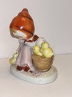 Vtg Girl Ducks Figurine Occupied Japan Mcm 4  Knick Knack Kitschy Retro Lady