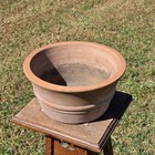Vtg Us Pottery Terracotta Planter Pot Clay Flower Bowl 11 5  Made In Usa Patina