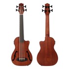 Batking Bass Ukulele Ubass Baritone 30 Inch Mahogany F-holes Fretless Eq Gig Bag