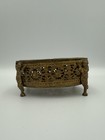Vintage  1950 s Gold-tone Metal Hollywood Regency Lipstick Holder
