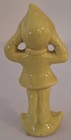 Vintage 1950s Gilner Pottery Ceramic Pixie Elf Figurine Chartreuse Yellow 4    Mcm