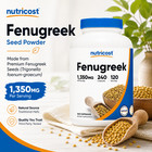 Nutricost Fenugreek Seed 1350mg Supplement 1-3 Pack 240 Capsules