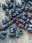 18 Vintage New African Trade Beads  Millifiori Glass Handmade Colorful Unique