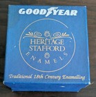 Staffordshire Enamels Goodyear Trinket Box Hand Painted Pastoral Scene Boxed Vgc