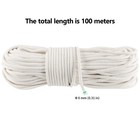 328 Feet 5 16 Inch White Cotton Clothesline Rope Braided Cord For Hanging