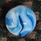 Jabo Blue Boy Style Shooter Marble  700 Blue White Cobalt Swirl Lutz