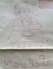 Vtg 40s Workbasket Embroidery Transfer 2-946 Dog T-towels Holiday Floral Pattern