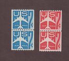 Us  C52  C61  Coil Pair  Mnh  Vf-xf  1950 s Airmail Collection