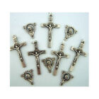 Silver Tone Saint Benedict Crucifix With St Mary Medal  Centerpiece  Lot Of 10