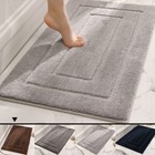 Non-slip Super Absorbent Floor Mat Quick Drying Bathroom Shower Carpet Rug rect