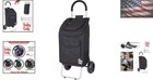 Trolley Dolly Black Foldable Shopping Cart With Removable Bag   Heavy-duty Wh   