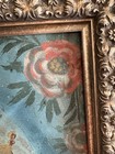 Antique Mexican Retablo Folk Painting  Oil On Tin Madonna   Child  Approx 11x14 