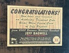 Jeff Bagwell Game-worn Jersey 2003 Bowman Heritage Diamond Cuts Astros