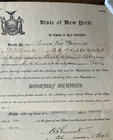 Antique    1897 Nys Us Naval Forces Discharge Paper Excellent Condition