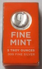 5 Oz 999 Silver 9 Fine Mint Poured Bar