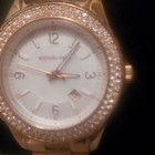 Michael Kors Women s Dress Quartz Wristwatch 39mm White Dial Date Crystal Bezel