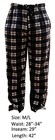 New Mens Flannel Fleece Pajama Pant Lounge Pants Navy White M l