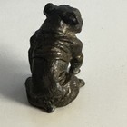 Small Bronze Bulldog Figurine Vintage Natural Bridge Caverns Souvenir 2 5    3 5oz