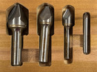 4 Pcs  Made In Usa 1 4  1 2  3 4  1  X 60 Deg  3 Flt Carbide Countersink Set Box