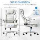 Office Chair Executive High Back With Armrest Swivel Computer Desk Chair White