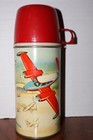 Rare 1960 Home Town Airport Lunch Box   Thermos Great Condition