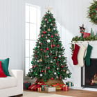 Artificial Christmas Tree  9ft Premium Unlit Realistic Spruce Holiday D  cor W de