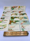 Victorian Calling Cards Lot Of 18 Floral Birds Hands Horseshoe Ring Lot A