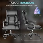 Reclining Office Chair 400lbs Ergonomic Pu Leather Computer Task Desk Chairs
